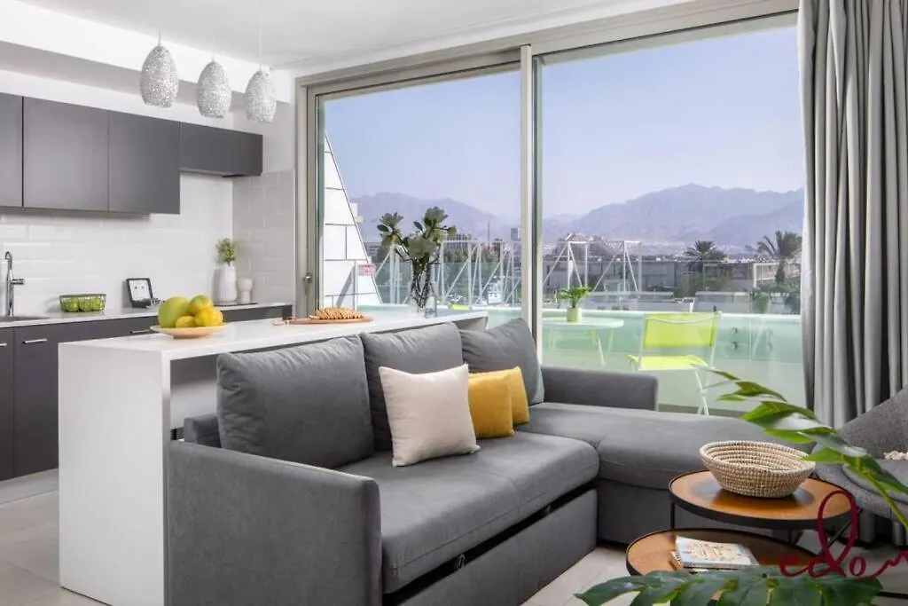 דירת חדר שינה וסלון עם מרפסת ליד הים - By Edom Apartman Eilat 0*,  Izrael
